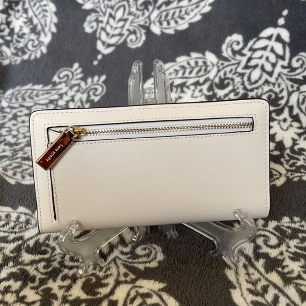 Kate Spade Staci Large Slim Bifold Wallet Parchment - Picture 13 of 16